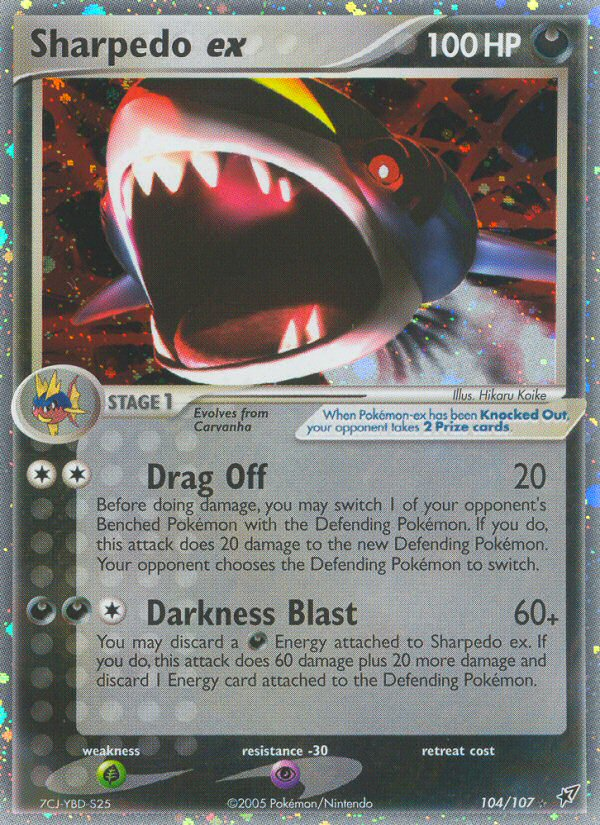 Sharpedo ex – Deoxys 104/107 Pokémon card