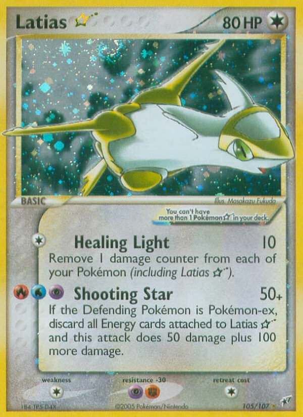 Latias ☆ – Deoxys 105/107 Pokémon card