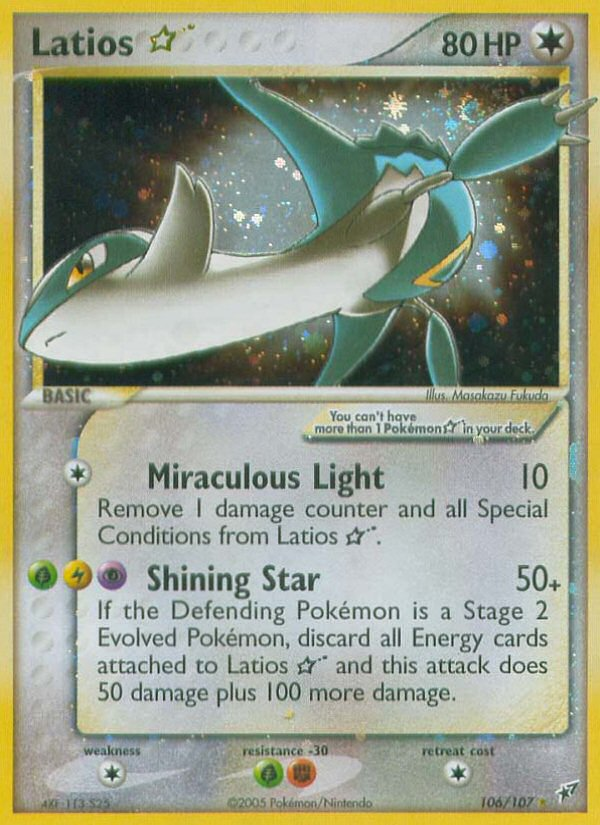 Latios ☆ – Deoxys 106/107 Pokémon card