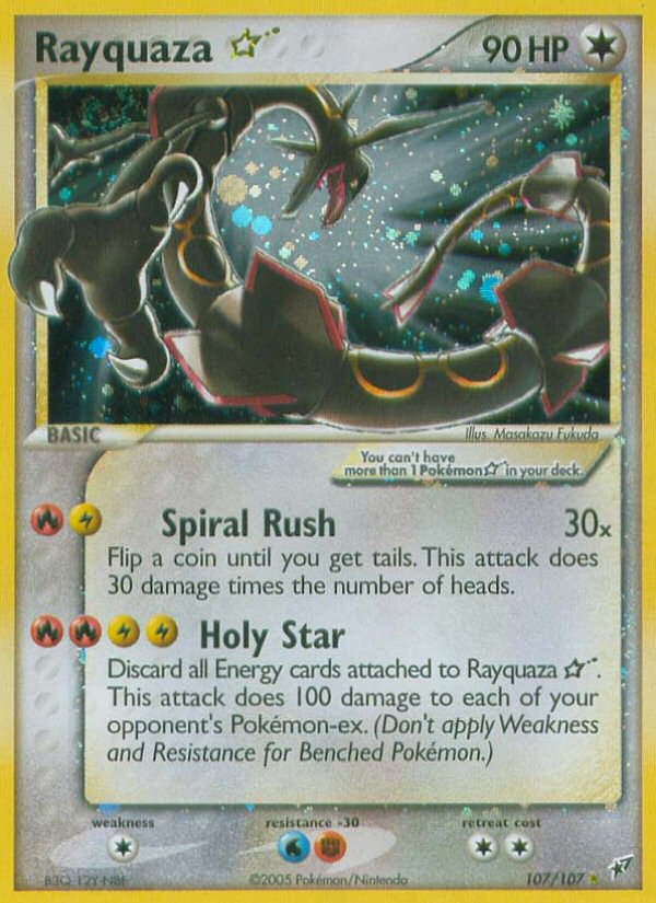 Rayquaza ☆ – Deoxys 107/107 Pokémon card