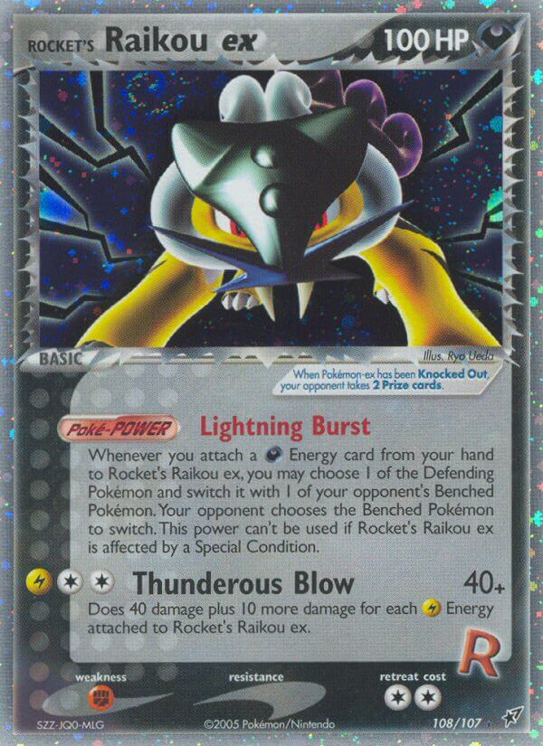 Rocket's Raikou ex – Deoxys 108/107 Pokémon card