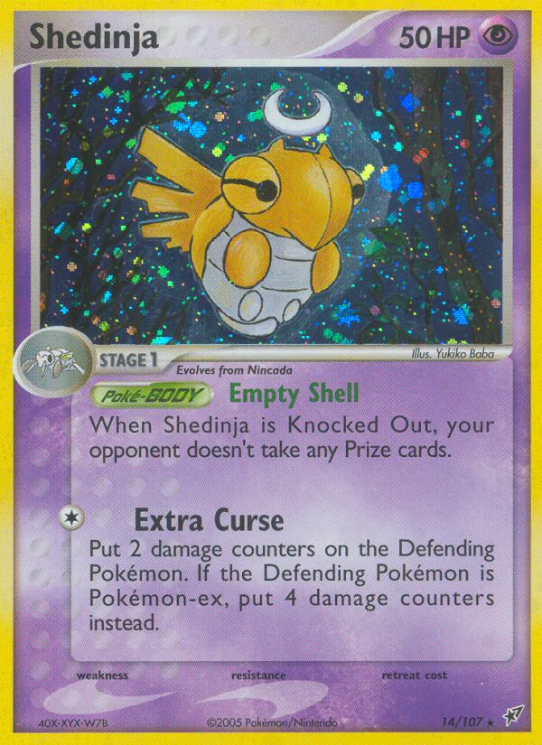 Shedinja – Deoxys 14/107 Pokémon card