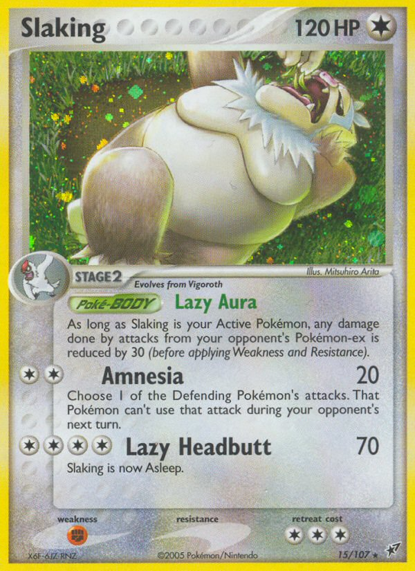 Slaking – Deoxys 15/107 Pokémon card