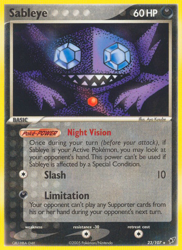 Sableye – Deoxys 23/107 Pokémon card