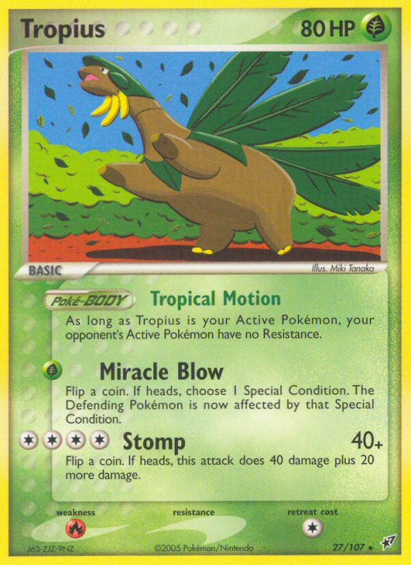 Tropius – Deoxys 27/107 Pokémon card