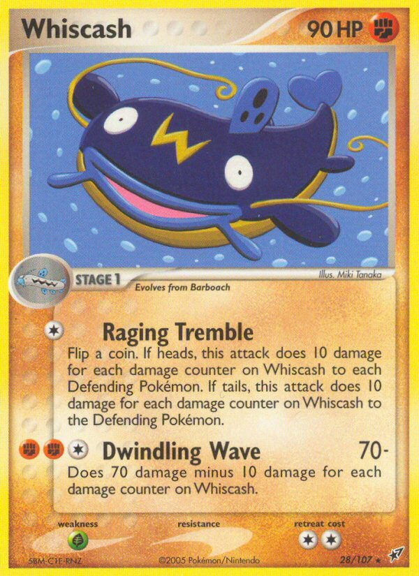 Whiscash – Deoxys 28/107 Pokémon card