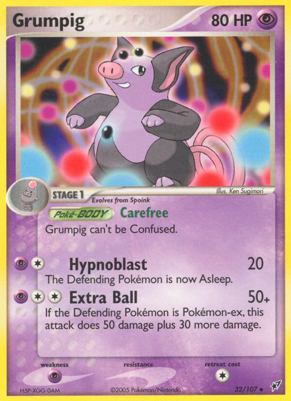 Grumpig – Deoxys 32/107 Pokémon card