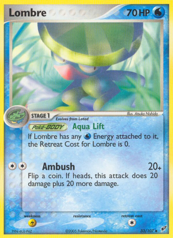 Lombre – Deoxys 33/107 Pokémon card