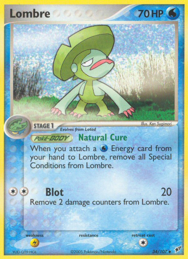 Lombre – Deoxys 34/107 Pokémon card