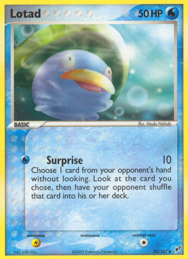 Lotad – Deoxys 35/107 Pokémon card