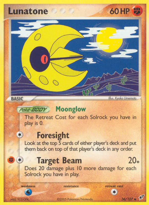 Lunatone – Deoxys 36/107 Pokémon card