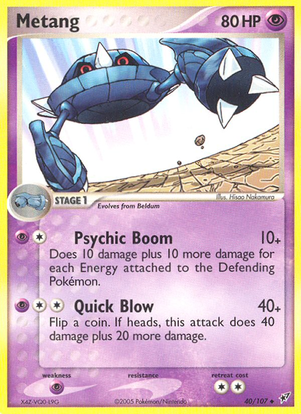 Metang – Deoxys 40/107 Pokémon card