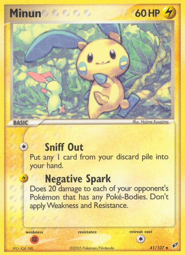 Minun – Deoxys 41/107 Pokémon card