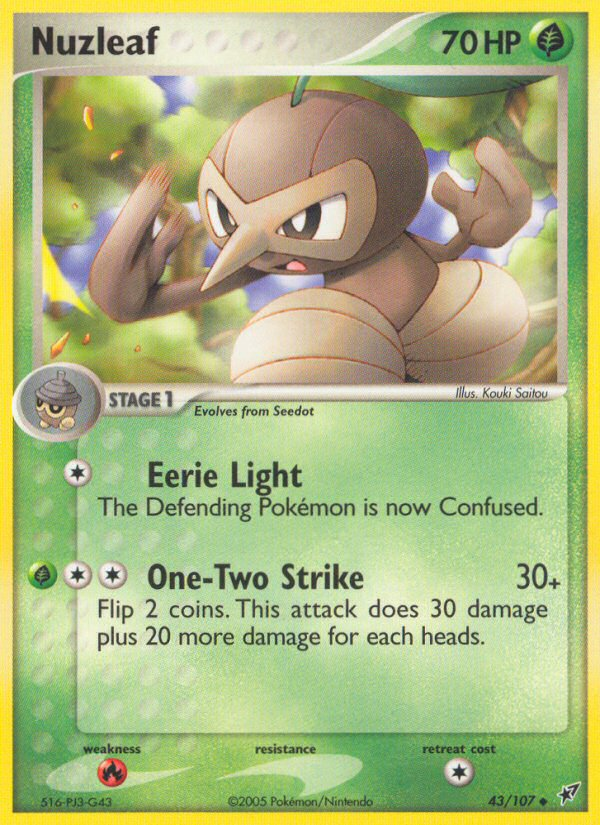 Nuzleaf – Deoxys 43/107 Pokémon card
