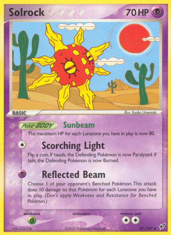 Solrock – Deoxys 47/107 Pokémon card