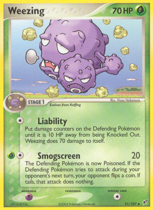 Weezing – Deoxys 51/107 Pokémon card