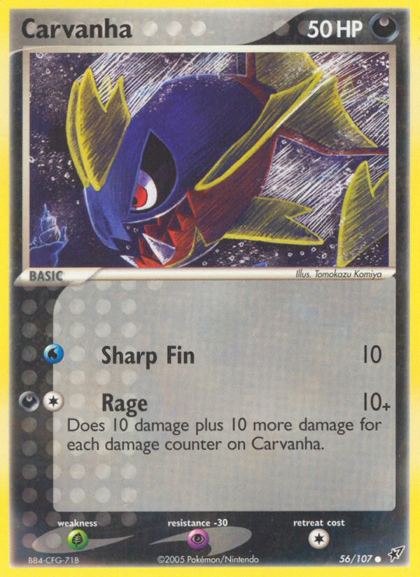 Carvanha – Deoxys 56/107 Pokémon card