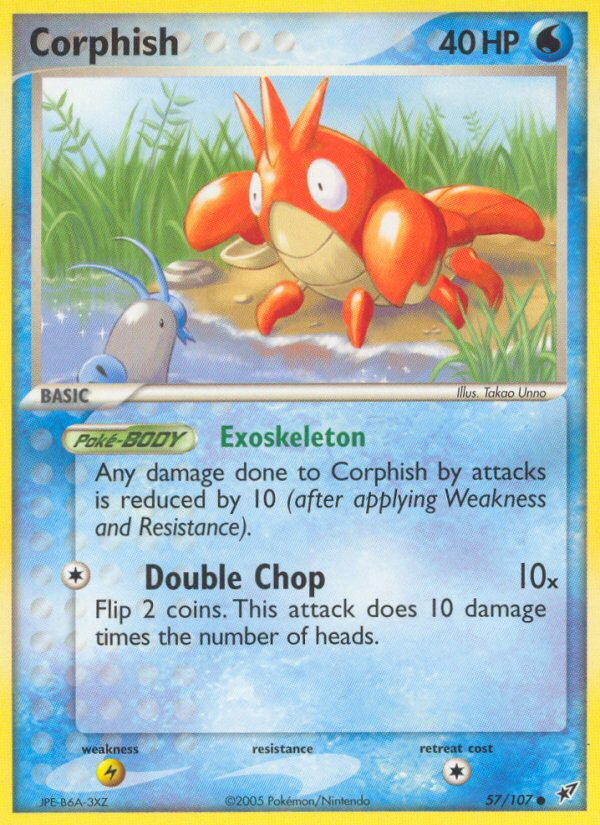 Corphish – Deoxys 57/107 Pokémon card