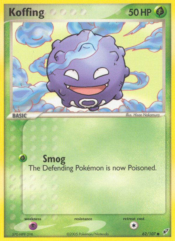 Koffing – Deoxys 62/107 Pokémon card