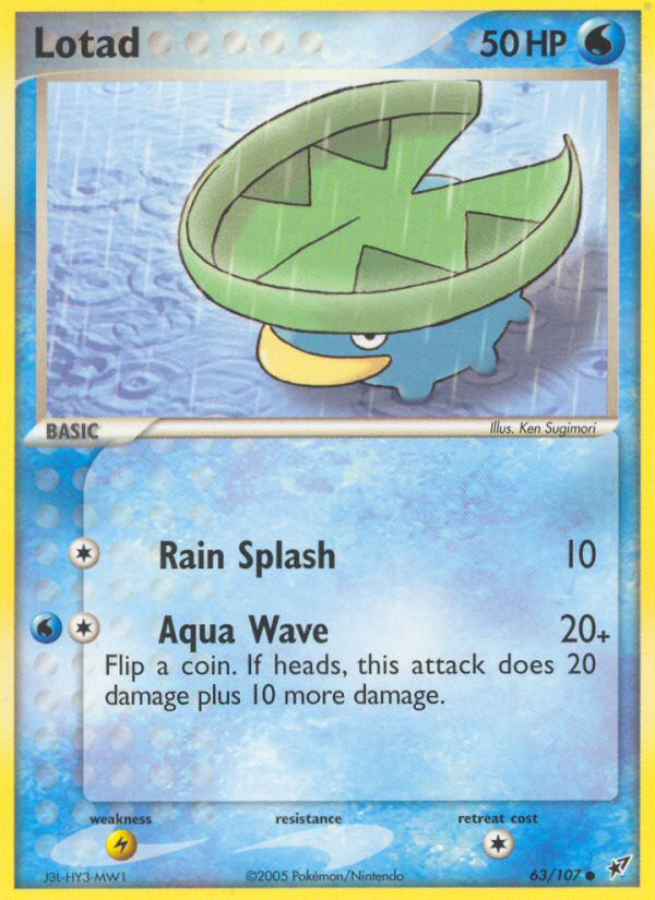 Lotad – Deoxys 63/107 Pokémon card