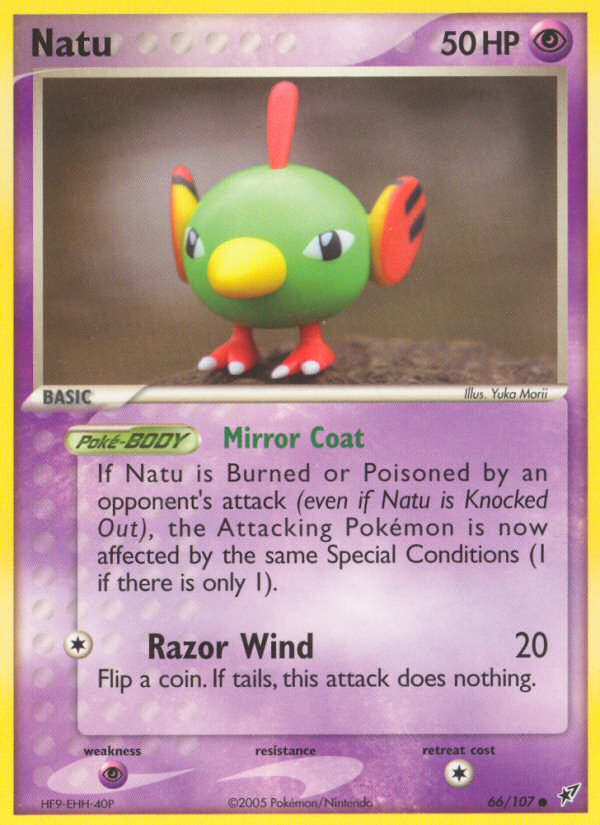 Natu – Deoxys 66/107 Pokémon card