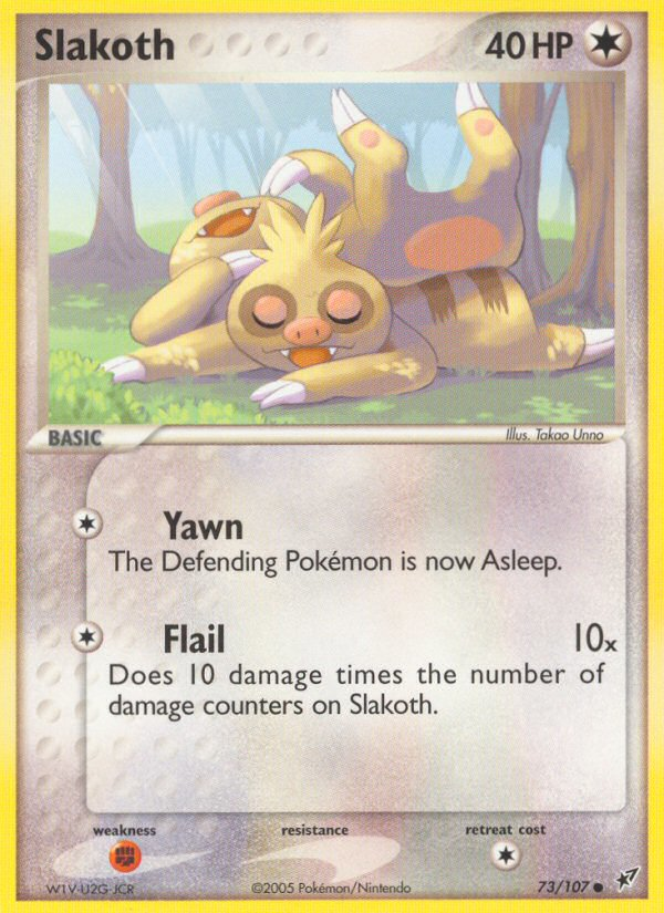 Slakoth – Deoxys 73/107 Pokémon card