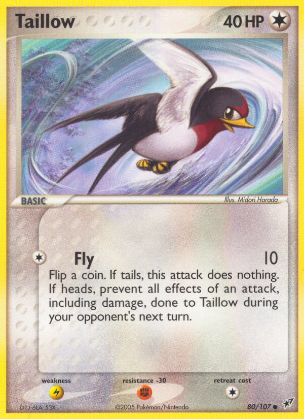 Taillow – Deoxys 80/107 Pokémon card