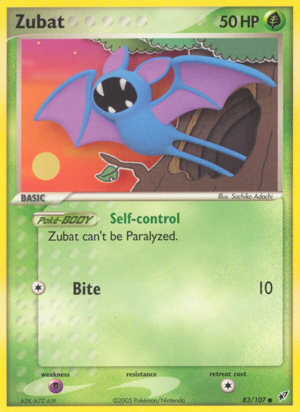 Zubat – Deoxys 83/107 Pokémon card