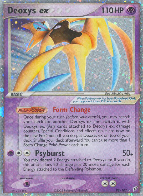 Deoxys ex – Deoxys 98/107 Pokémon card