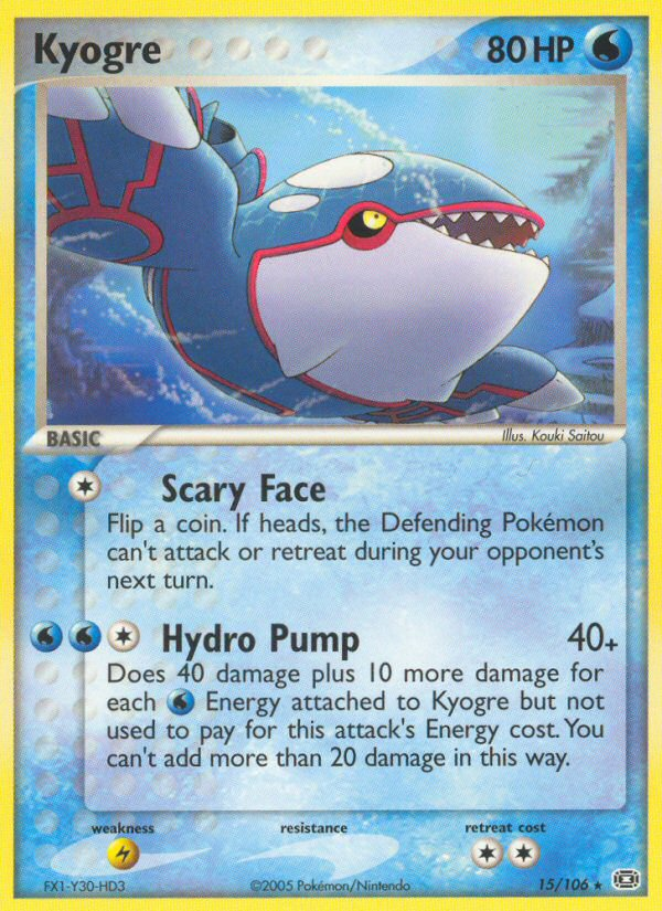 Kyogre – Emerald 15/106 Pokémon card