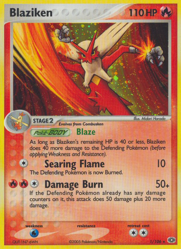 Blaziken – Emerald 1/106 Pokémon card