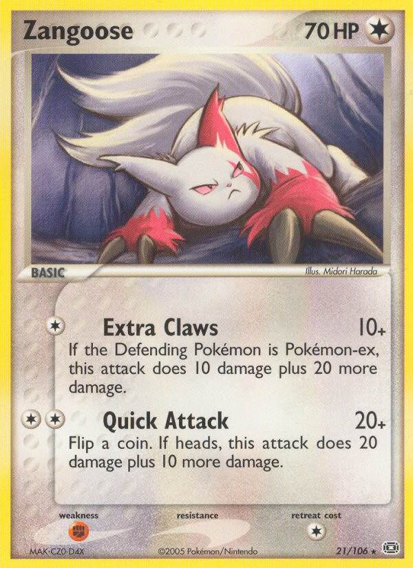 Zangoose – Emerald 21/106 Pokémon card