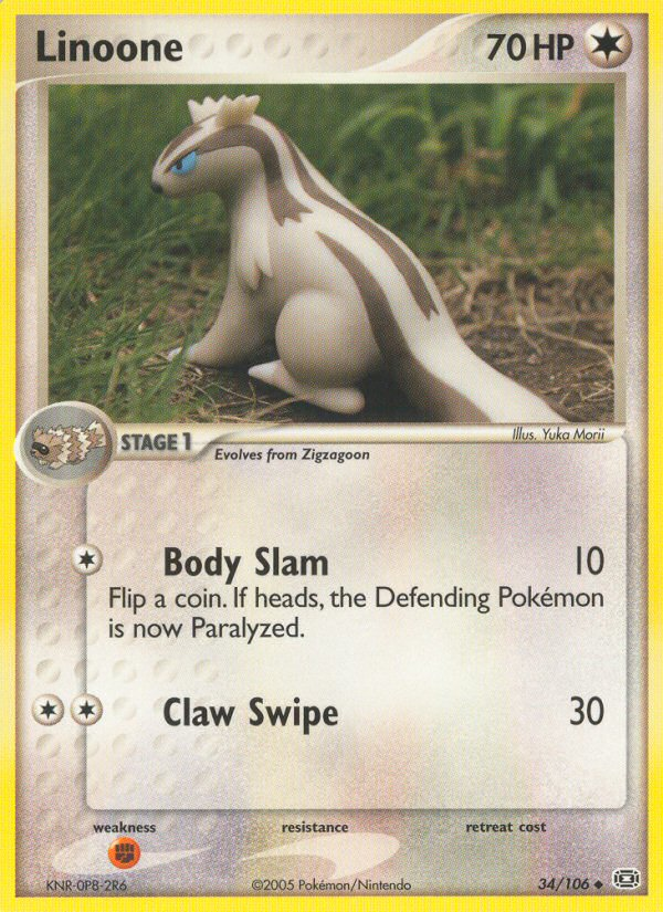 Linoone – Emerald 34/106 Pokémon card