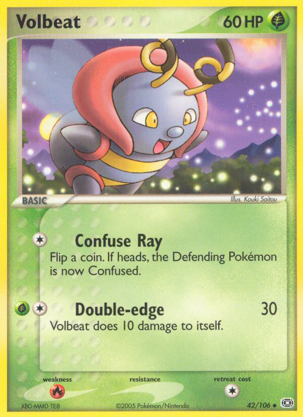 Volbeat – Emerald 42/106 Pokémon card