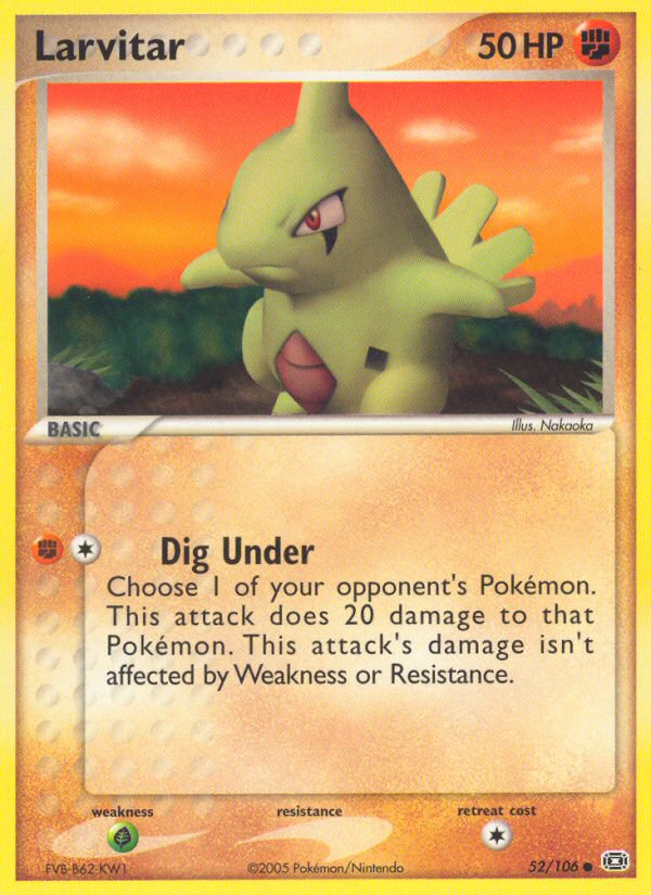 Larvitar – Emerald 52/106 Pokémon card
