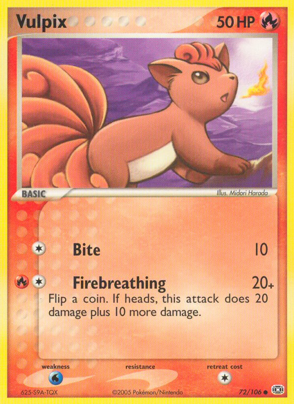 Vulpix – Emerald 72/106 Pokémon card