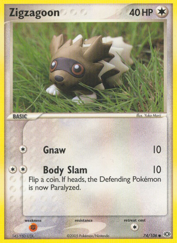 Zigzagoon – Emerald 74/106 Pokémon card