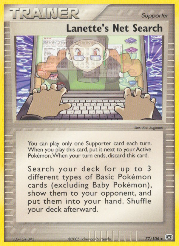 Lanette's Net Search – Emerald 77/106 Pokémon card