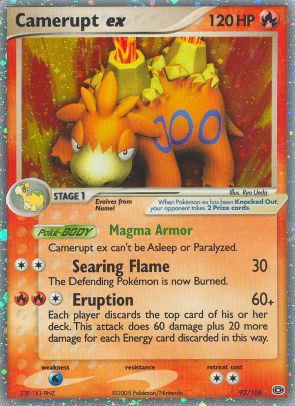 Camerupt ex – Emerald 92/106 Pokémon card