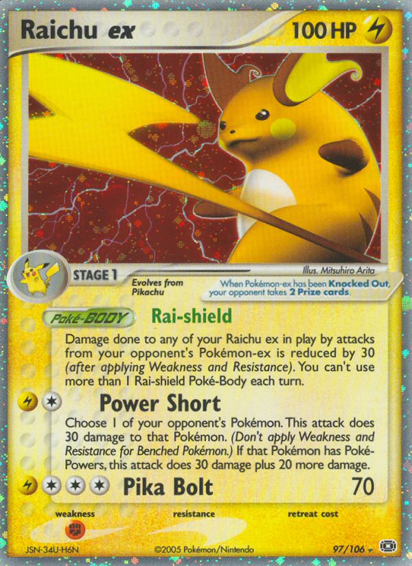 Raichu ex – Emerald 97/106 Pokémon card