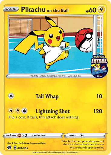 Pikachu on the Ball - Pokémon Futsal Collection 1