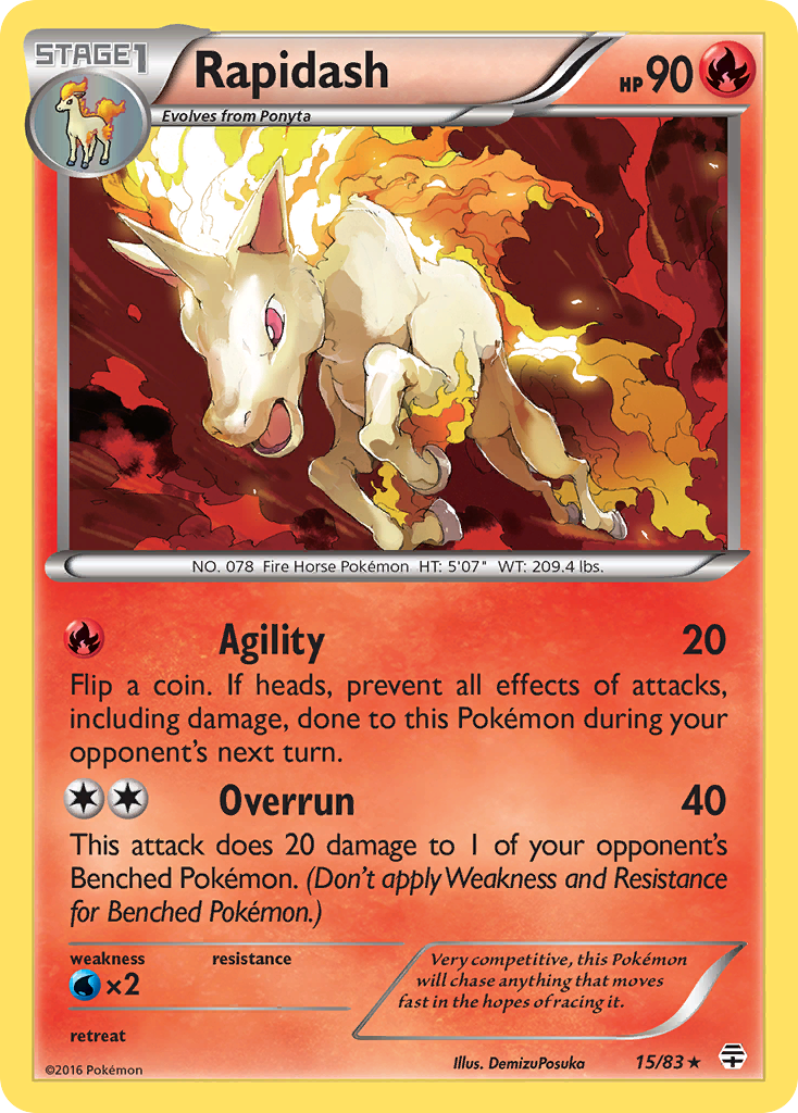 Rapidash – Generations 15/83 Pokémon card