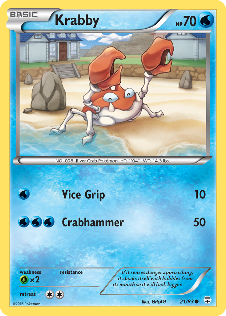 Krabby – Generations 21/83 Pokémon card