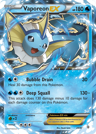 Vaporeon-EX - Generations 24