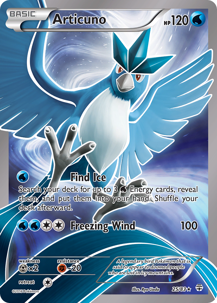 Articuno – Generations 25/83 Pokémon card