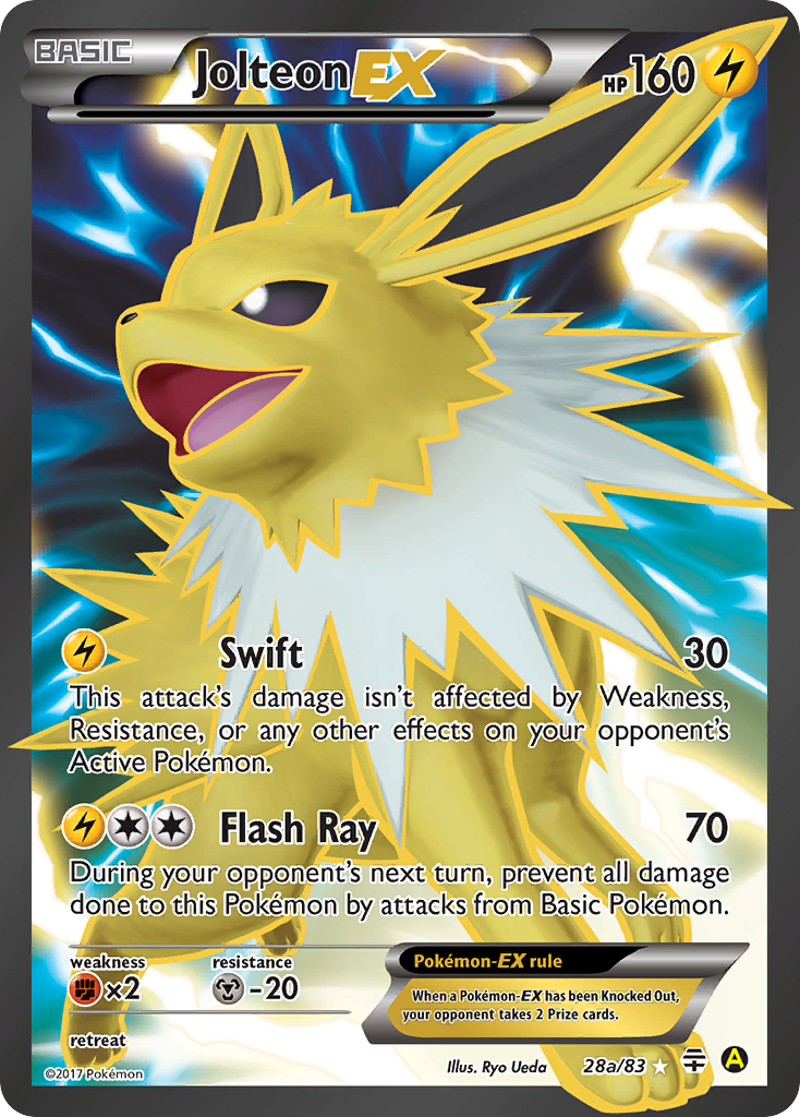 Jolteon-EX – Generations 28a/83 Pokémon card