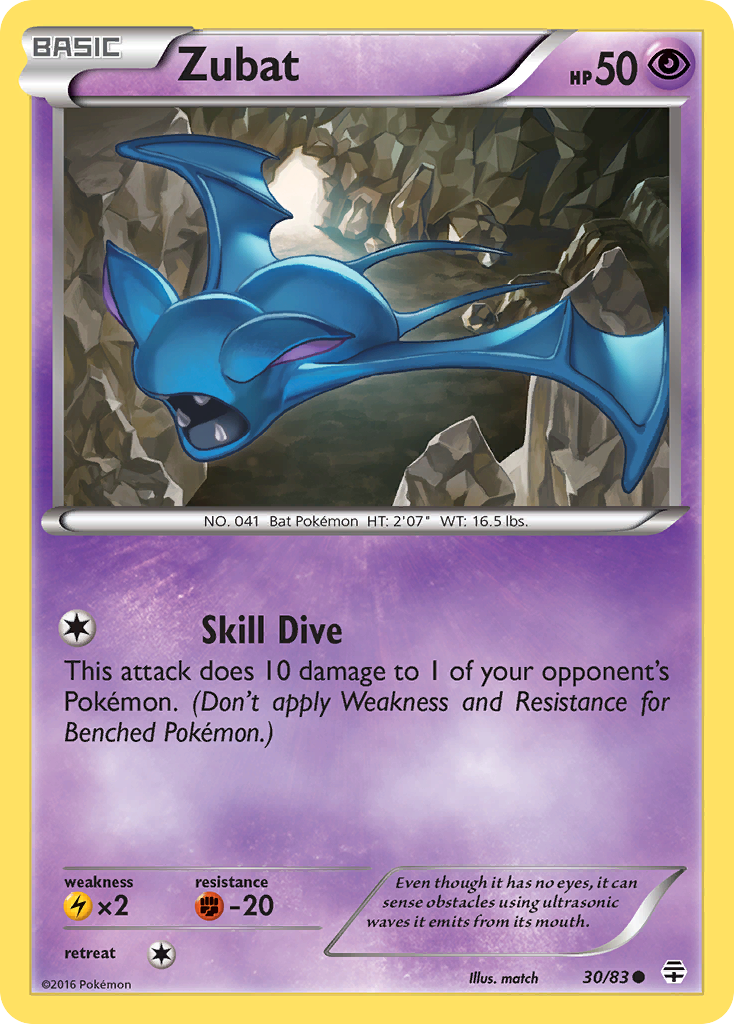 Zubat – Generations 30/83 Pokémon card