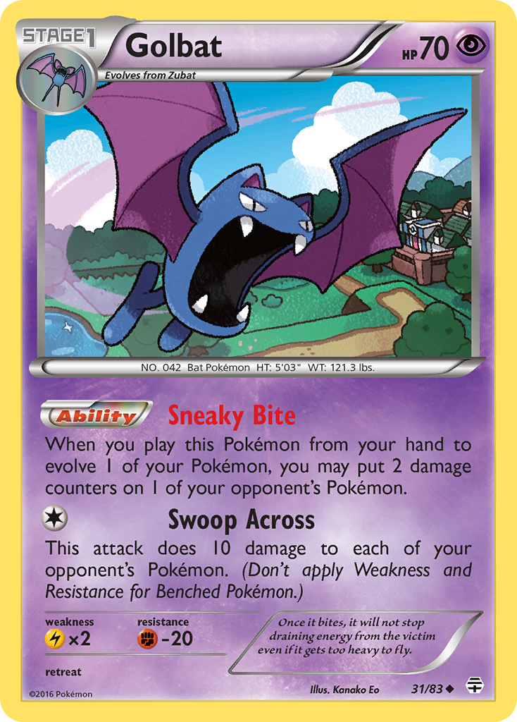 Golbat – Generations 31/83 Pokémon card