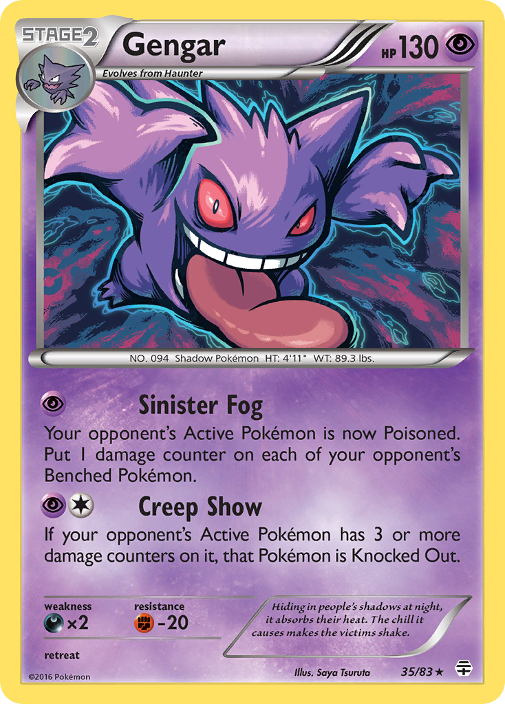 Gengar – Generations 35/83 Pokémon card