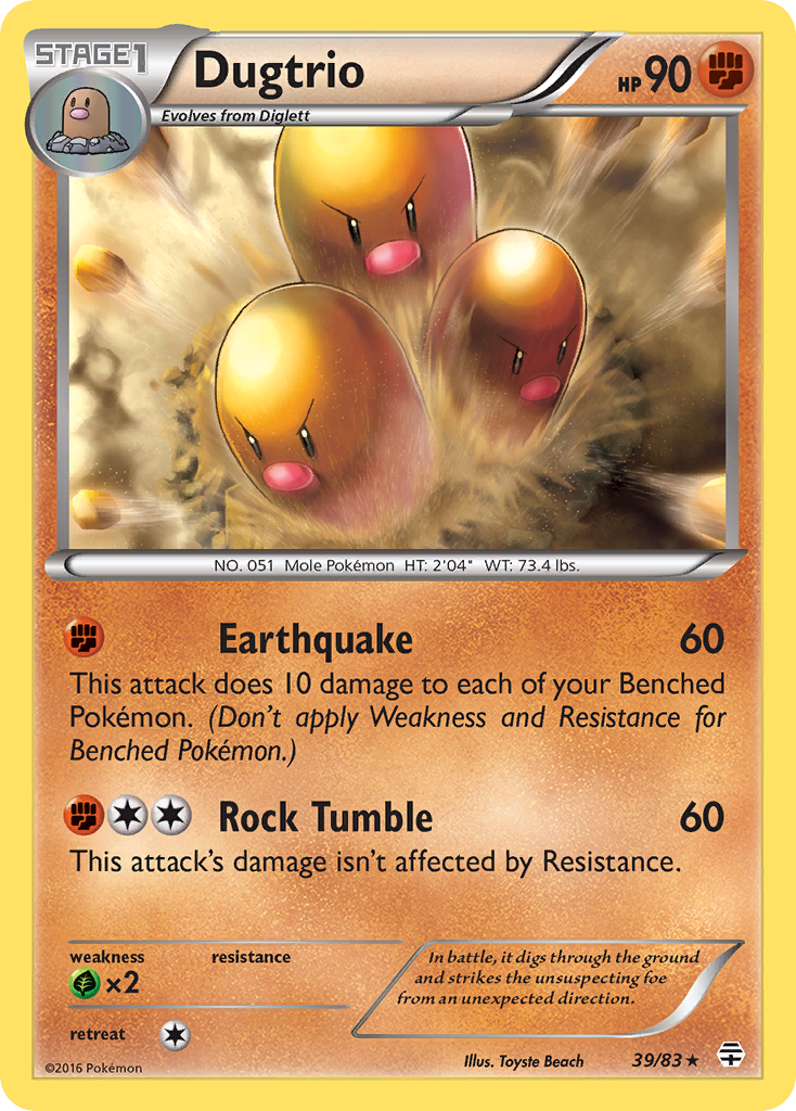 Dugtrio – Generations 39/83 Pokémon card